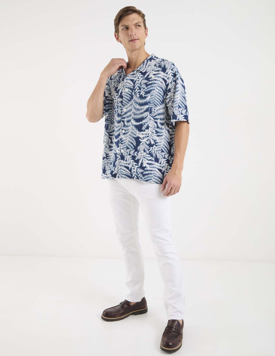 Camisa playa manga corta para hombre