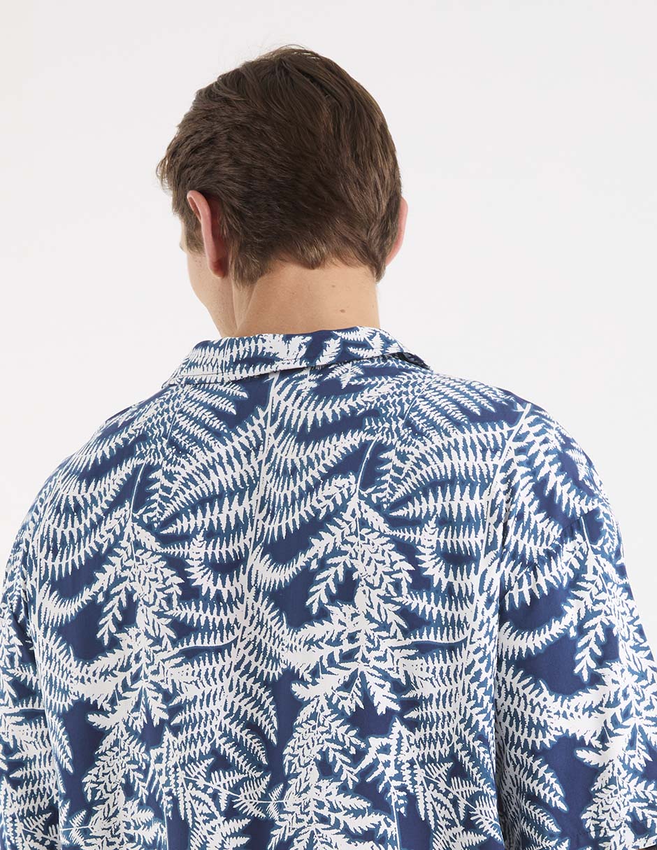 Camisa playa manga corta para hombre