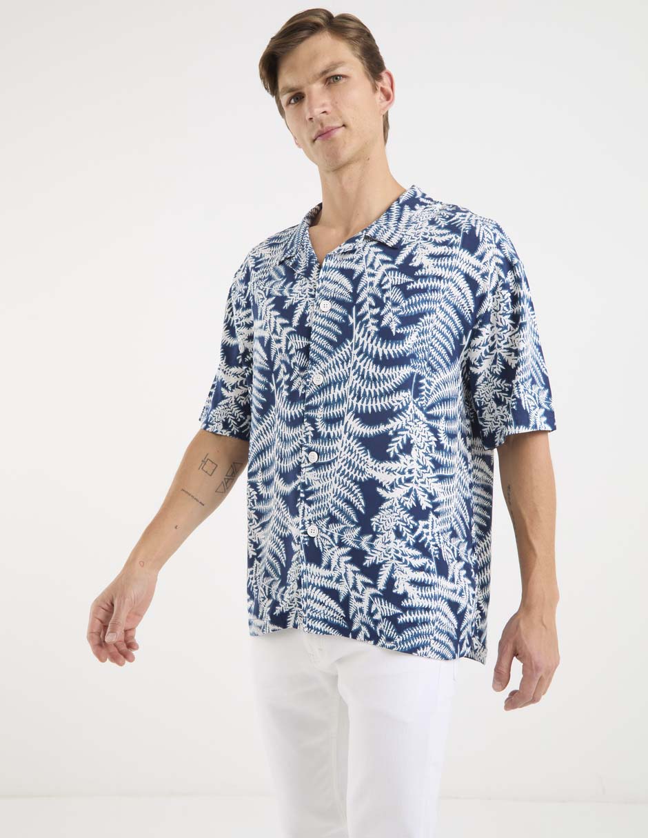 Camisa playa manga corta para hombre Camisa playa manga corta para hombre