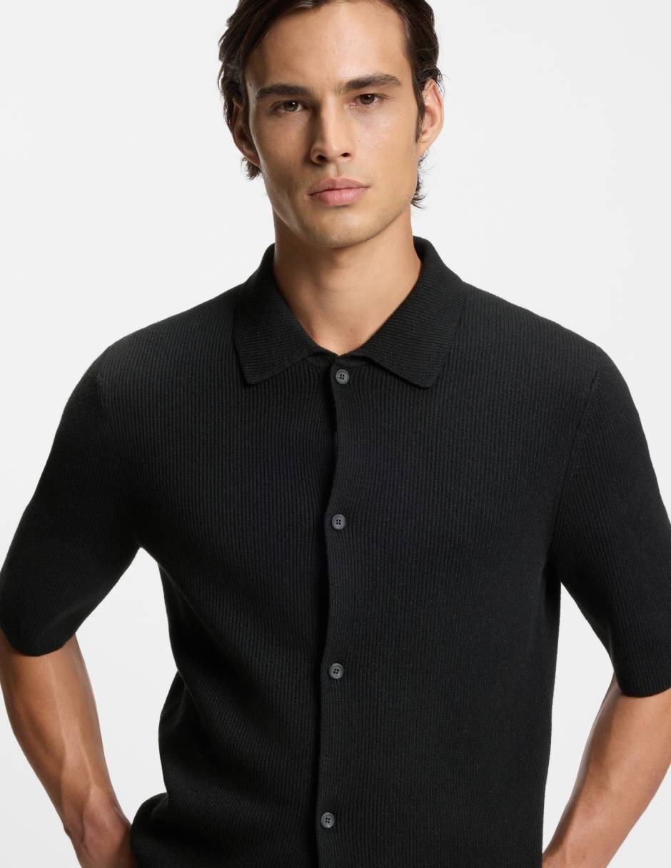 Sobrecamisa casual manga corta para hombre 4