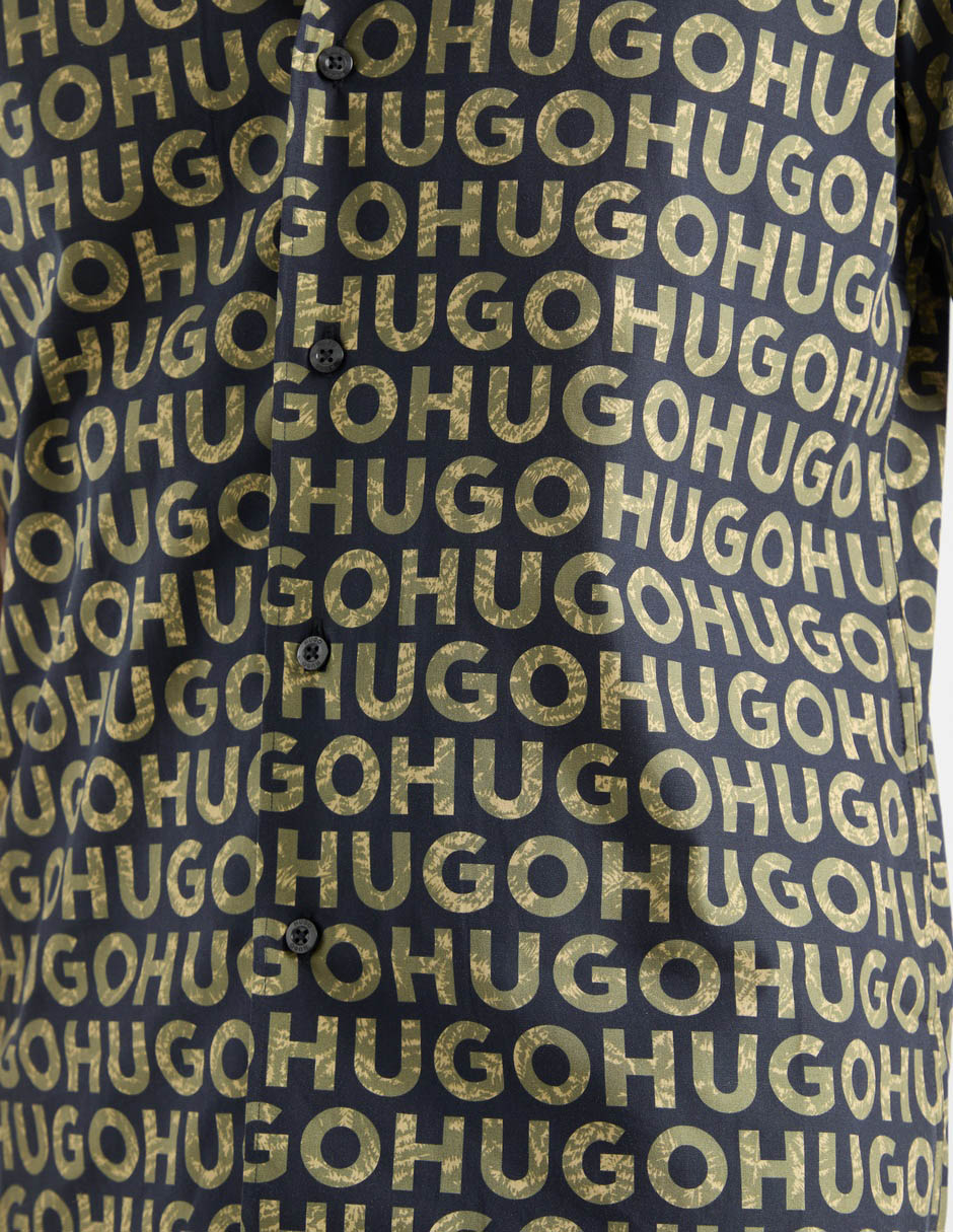 Camisa casual de algodón manga corta para hombre