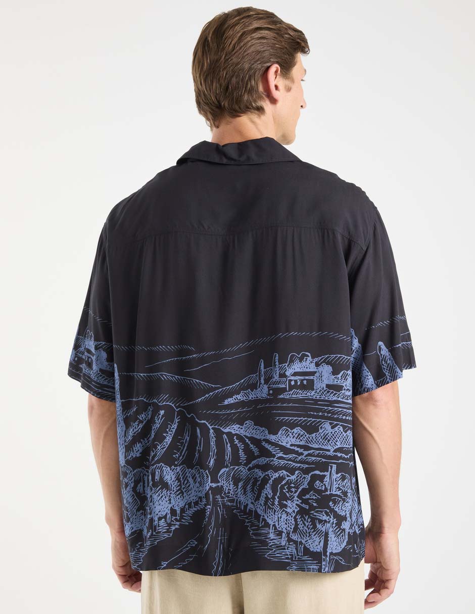 Camisa casual hugo manga corta para hombre