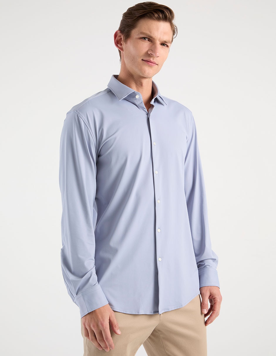 Camisa casual manga larga para hombre