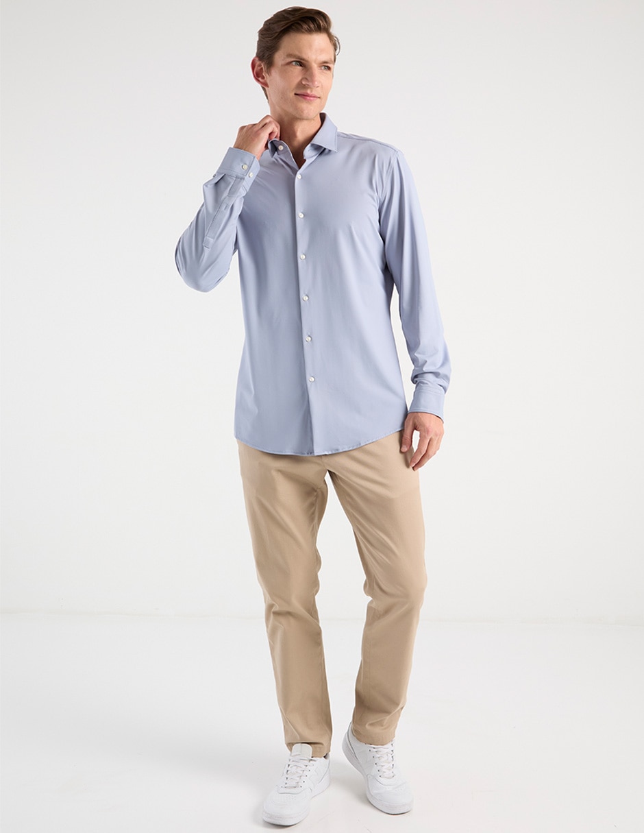 Camisa casual manga larga para hombre 3