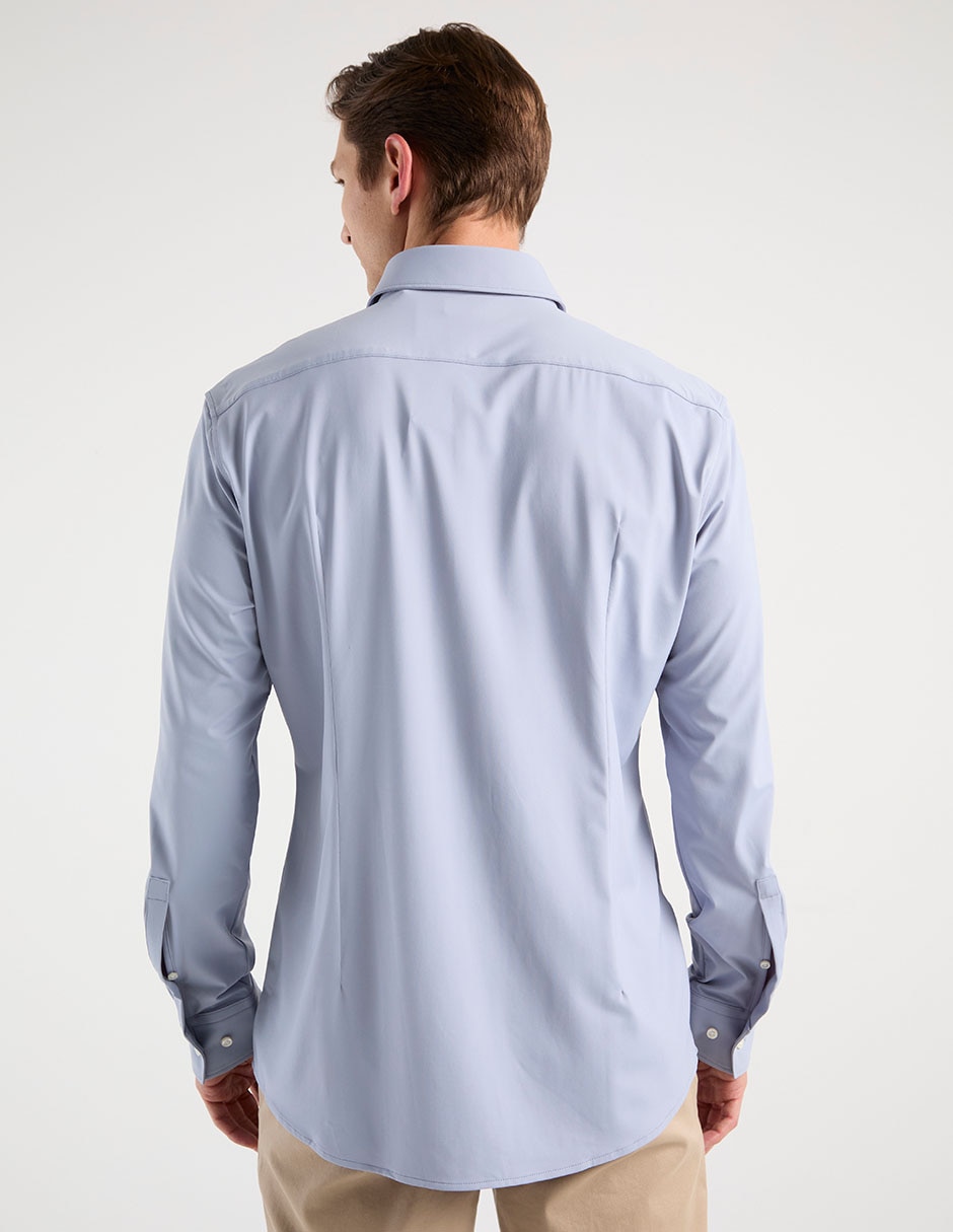 Camisa casual manga larga para hombre 6