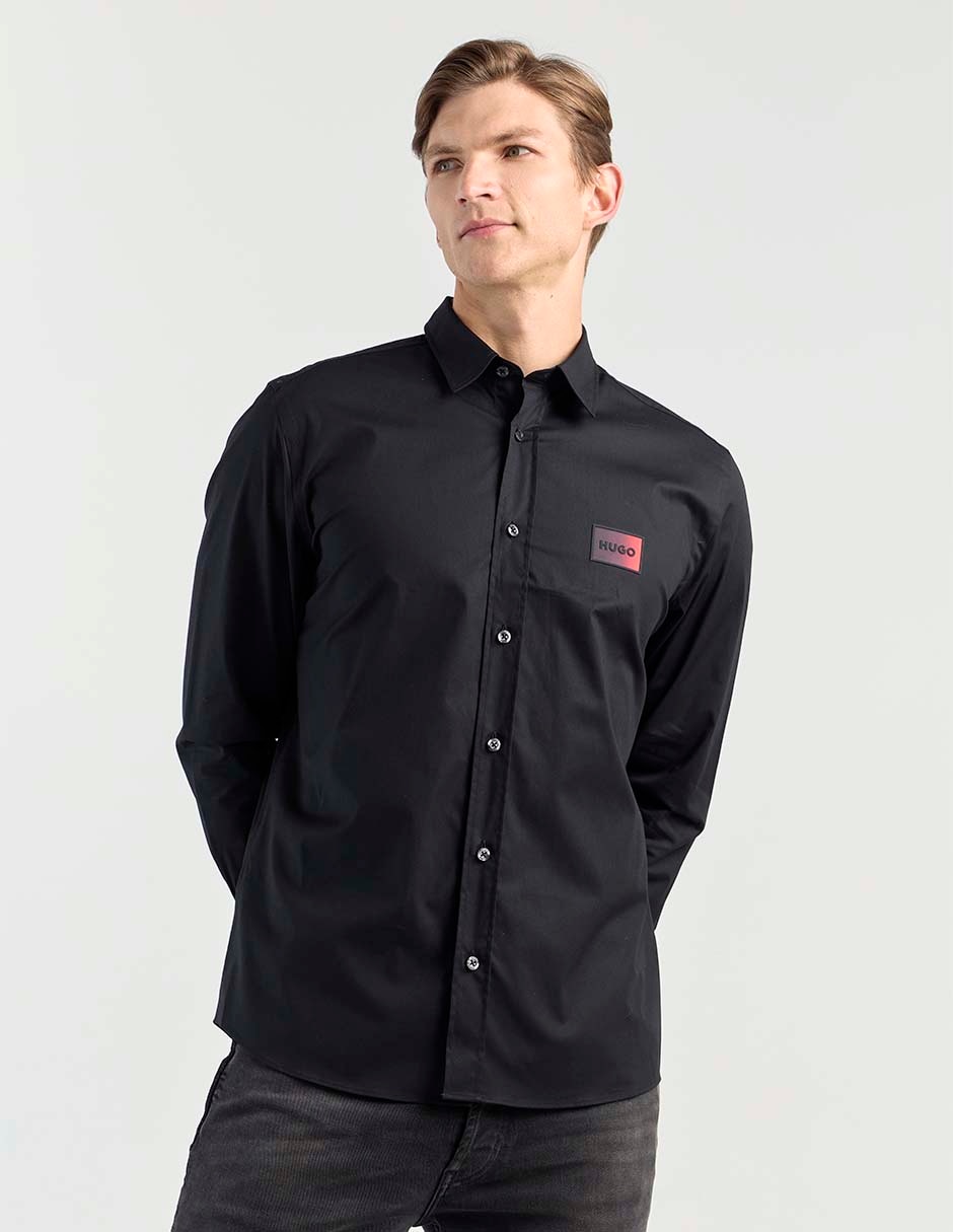 Camisa casual de algodón manga larga para hombre