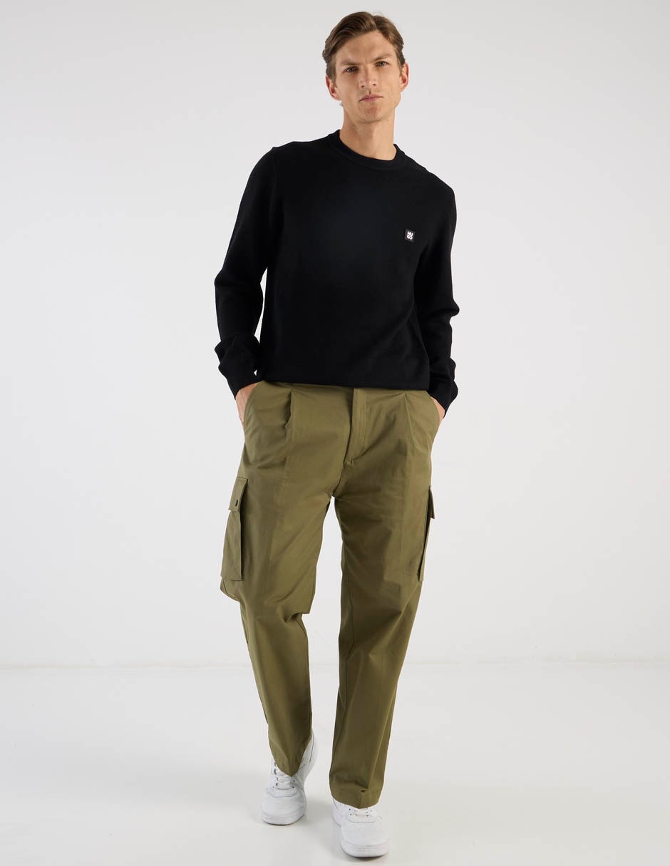 Pantalón cargo recto Hugo de algodón para hombre