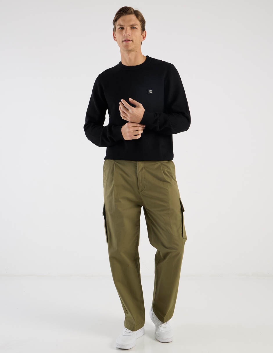 Pantalón cargo recto Hugo de algodón para hombre