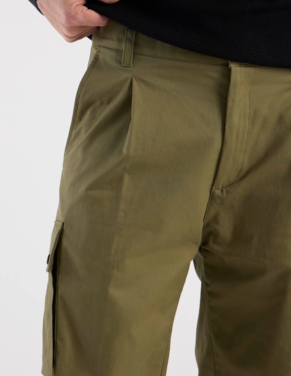 Pantalón cargo recto Hugo de algodón para hombre