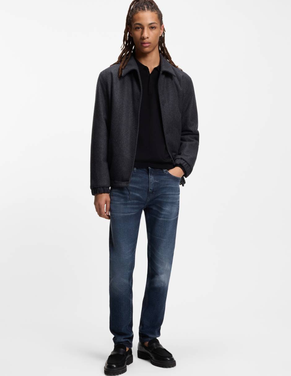 Jeans slim lavado whisker para hombre Jeans slim lavado whisker para hombre