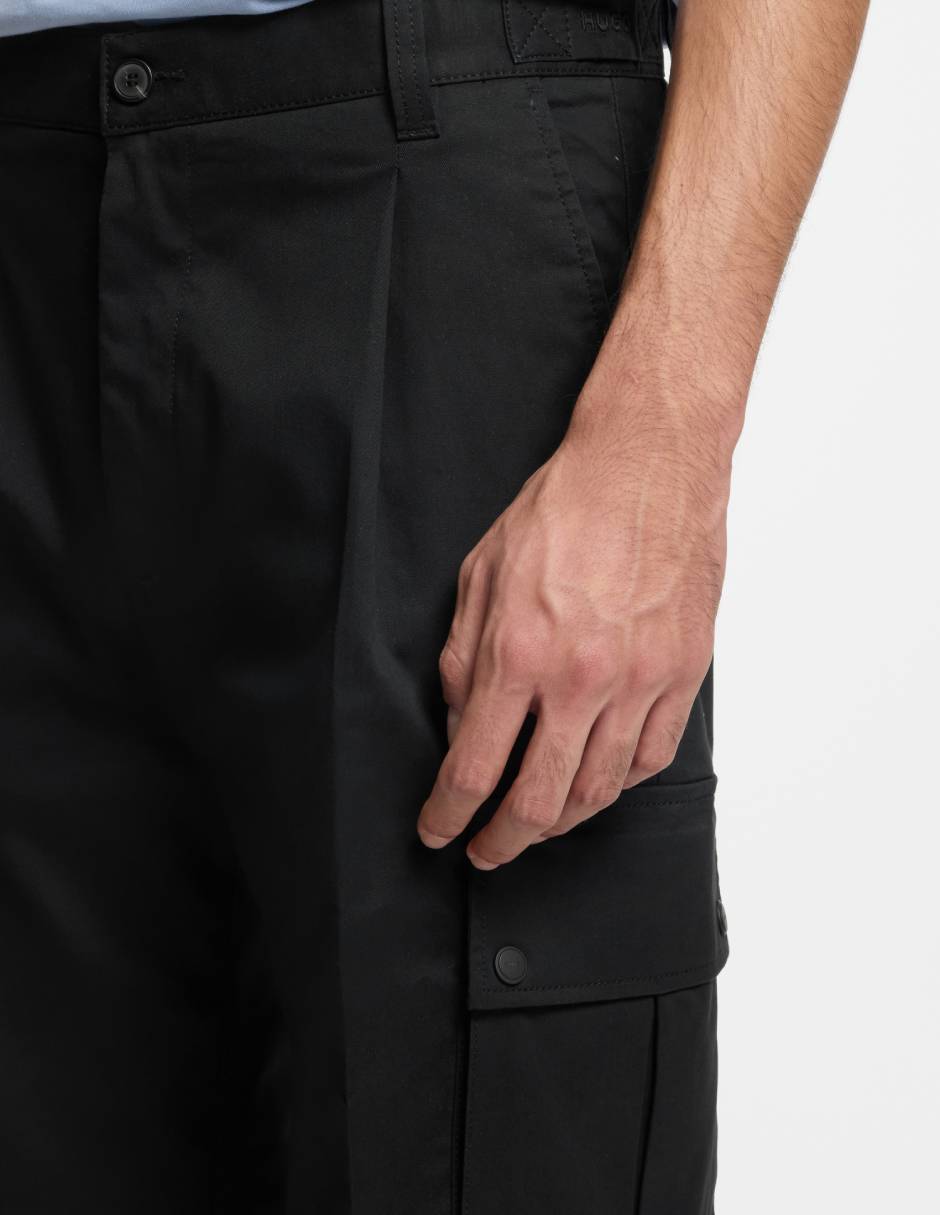 Pantalón business casual cargo recto Hugo de algodón para hombre