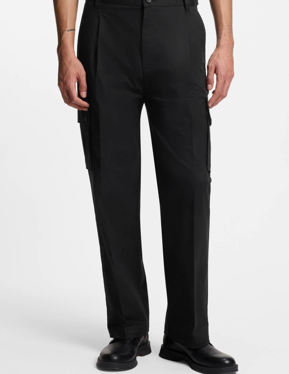 Pantalón business casual cargo recto Hugo de algodón para hombre