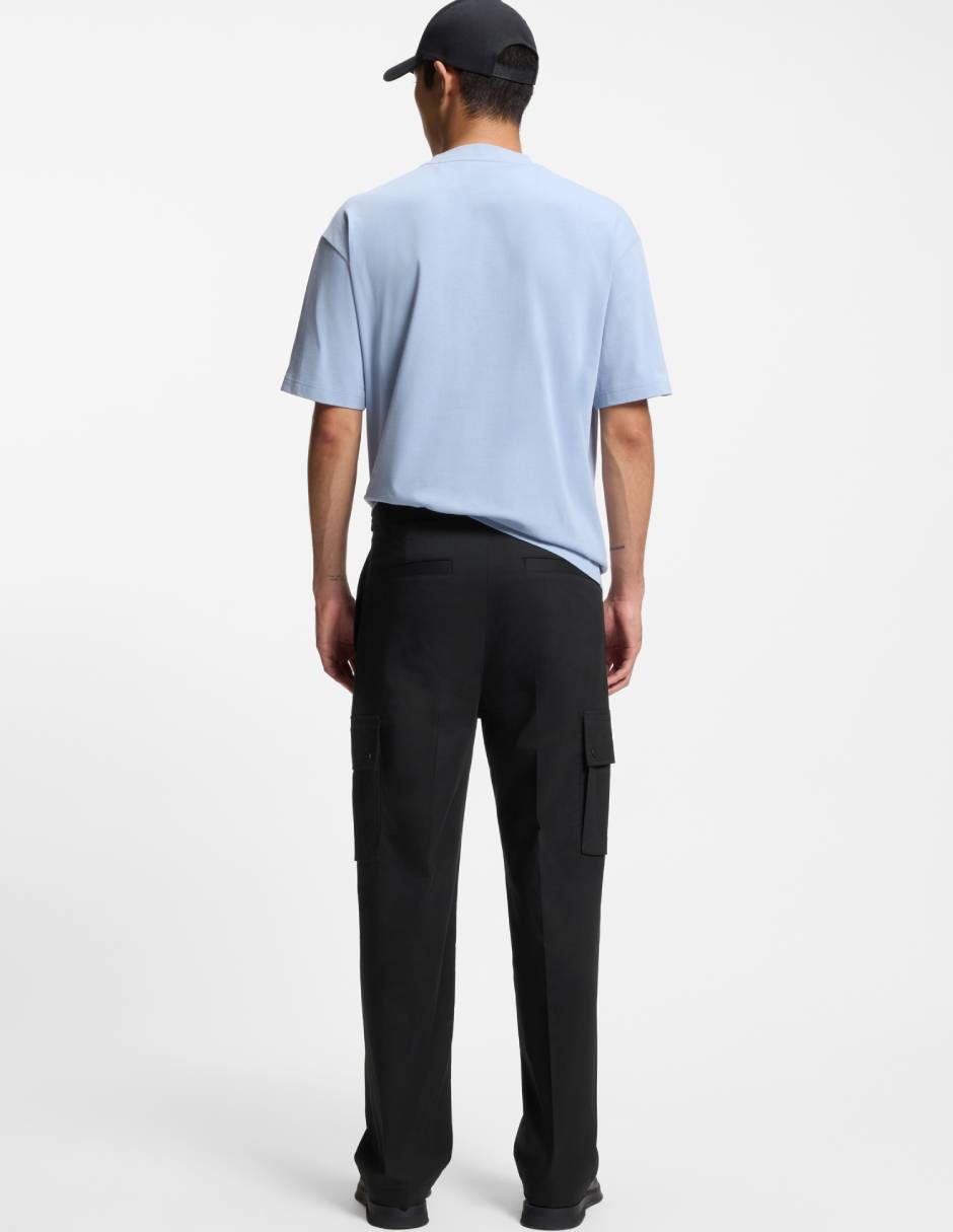 Pantalón business casual cargo recto Hugo de algodón para hombre