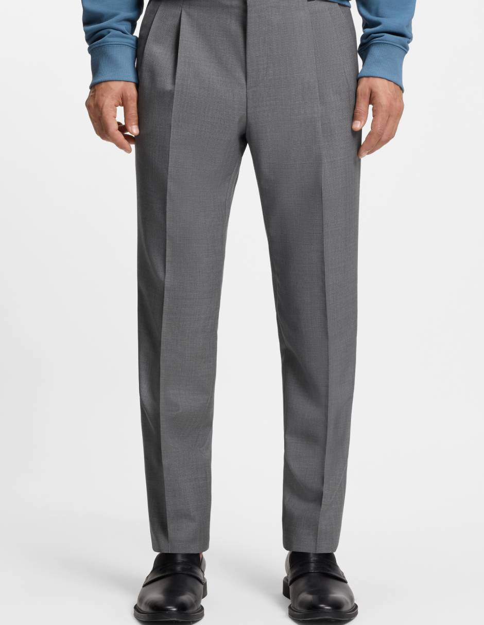 Pantalón bussines casual de vestir slim de lana para hombre