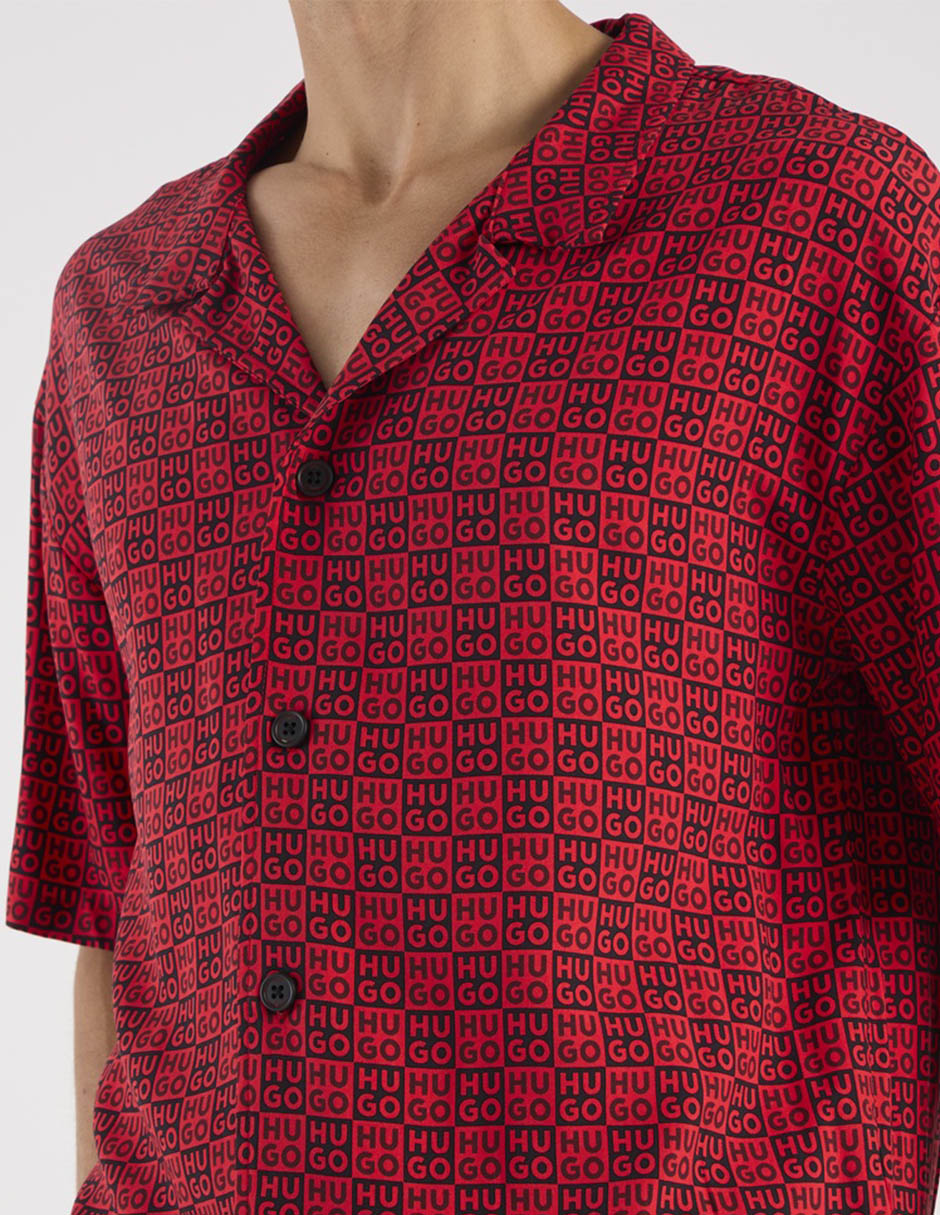 Camisa playa Hugo manga corta para hombre