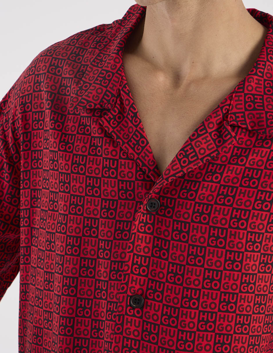 Camisa playa Hugo manga corta para hombre