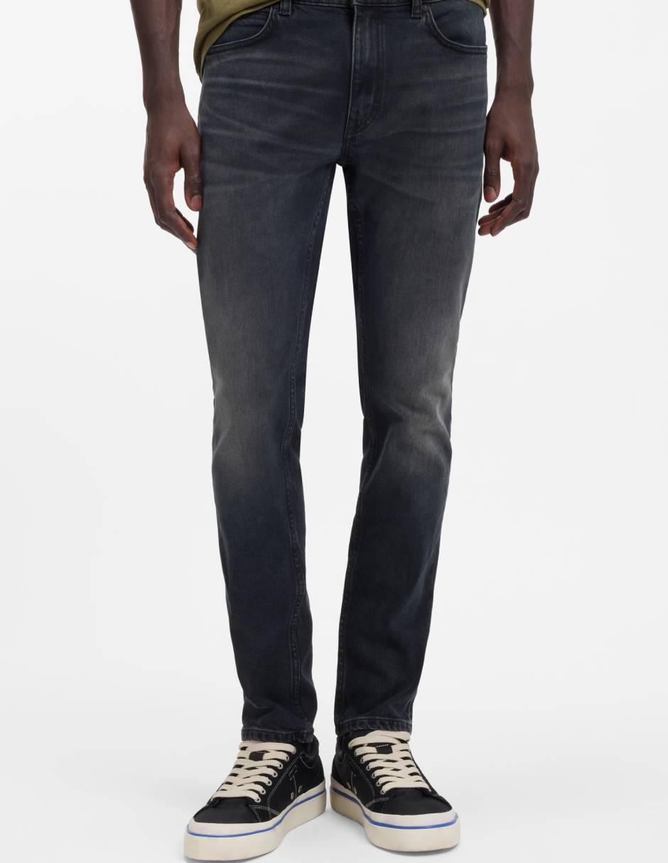 Jeans super skinny lavado medio para hombre