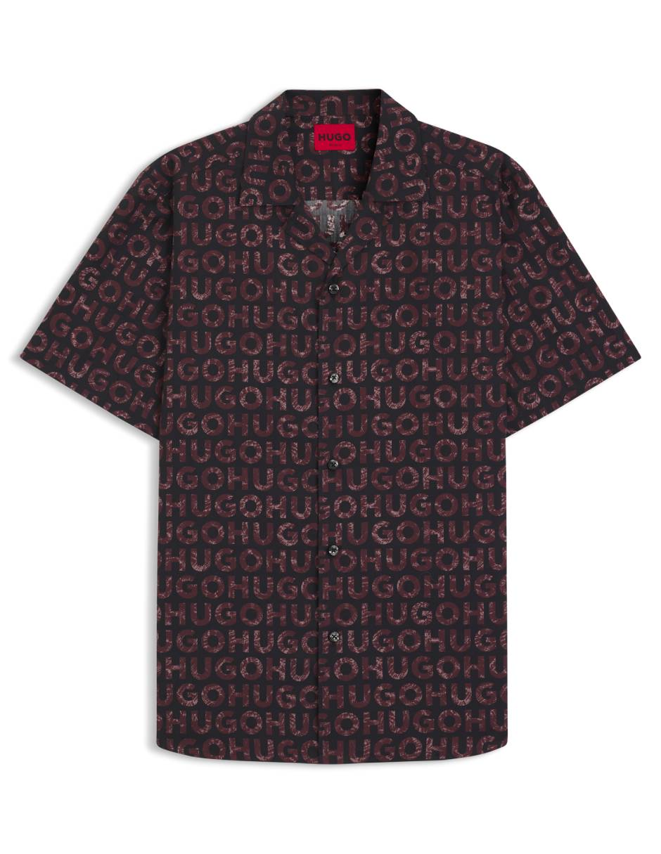Camisa casual Hugo de algodón manga corta para hombre