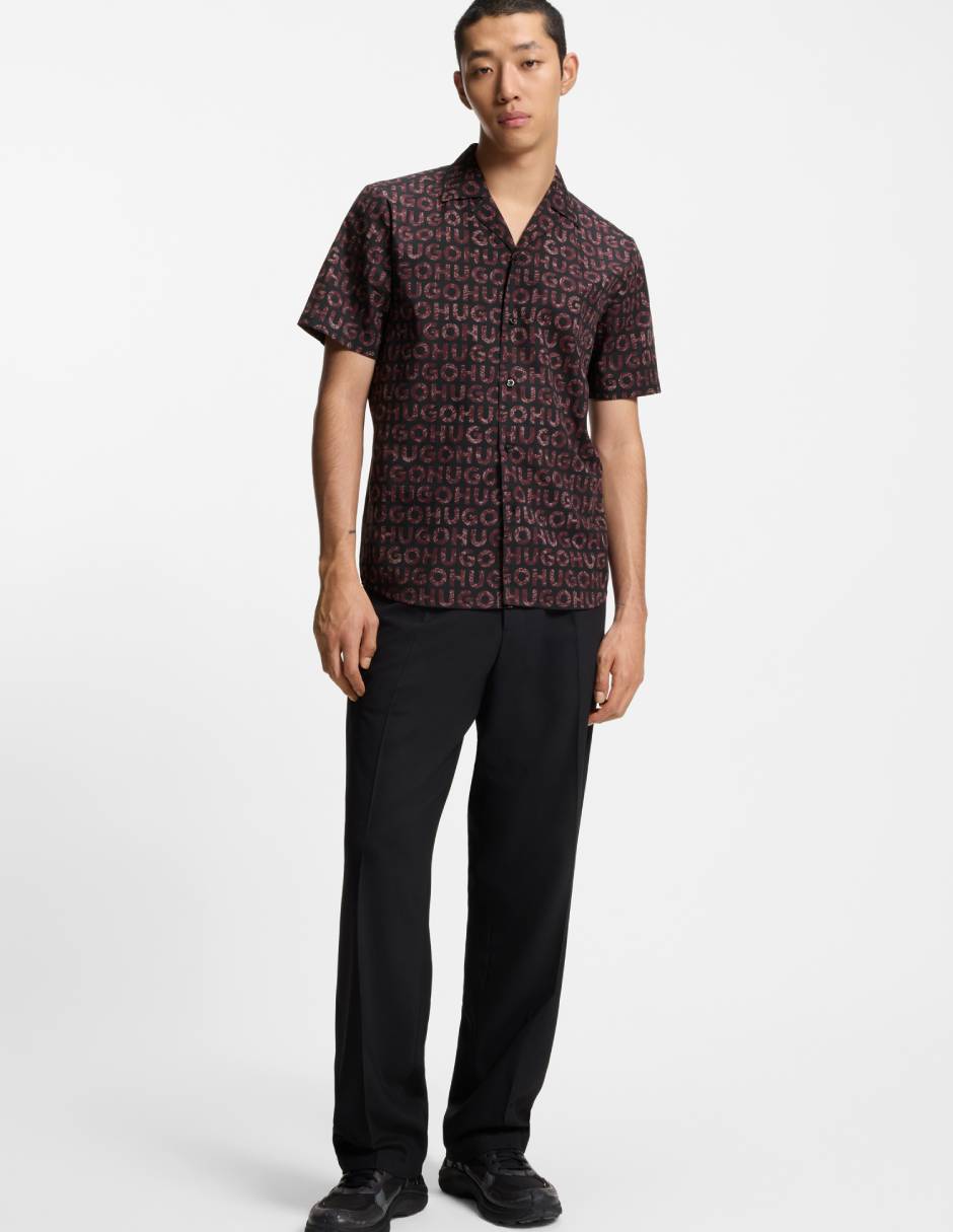Camisa casual Hugo de algodón manga corta para hombre