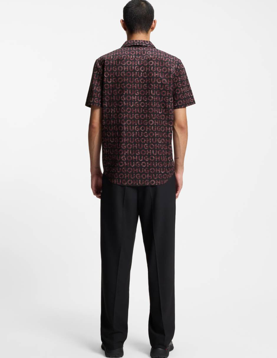 Camisa casual Hugo de algodón manga corta para hombre