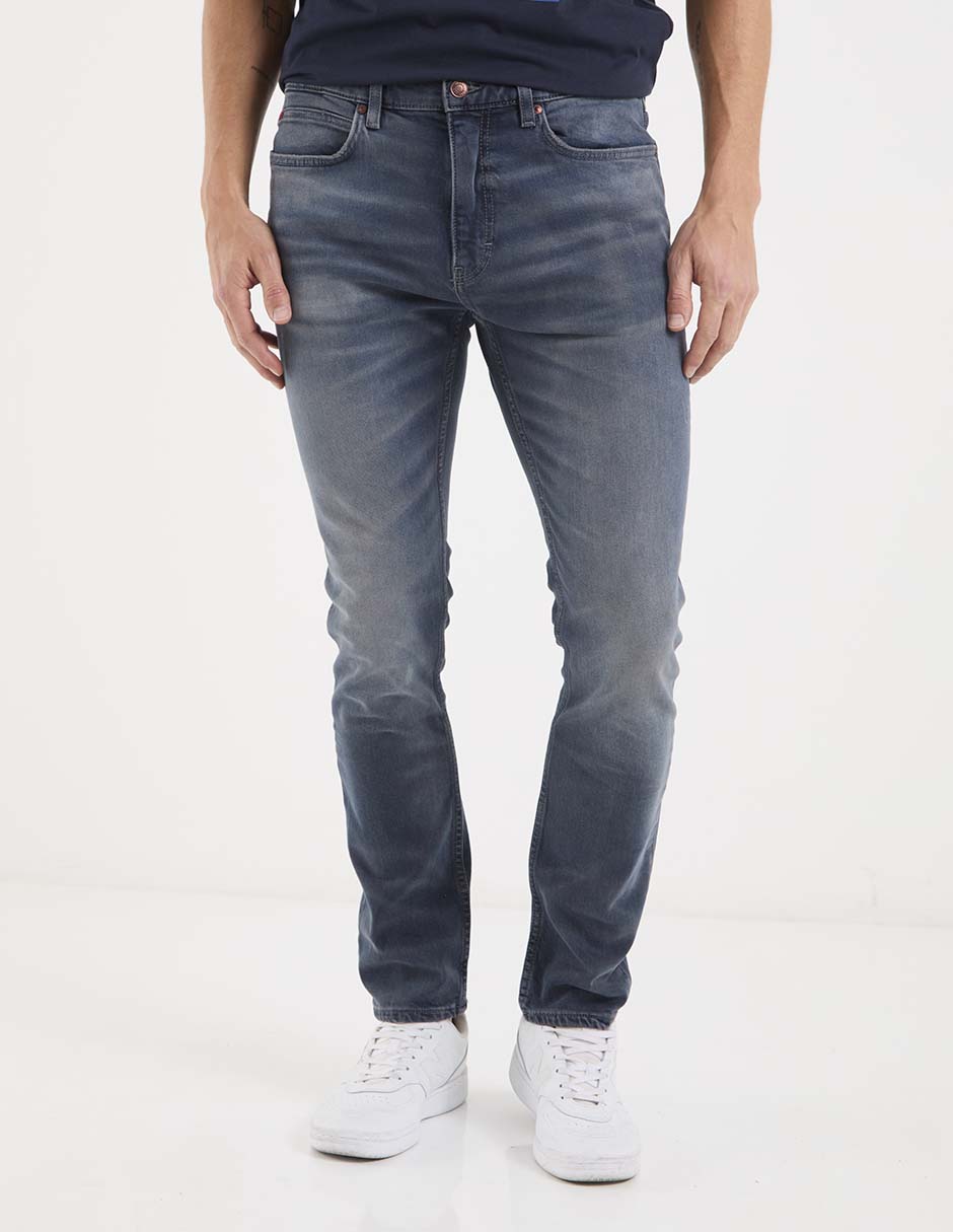 Jeans slim deslavado para hombre