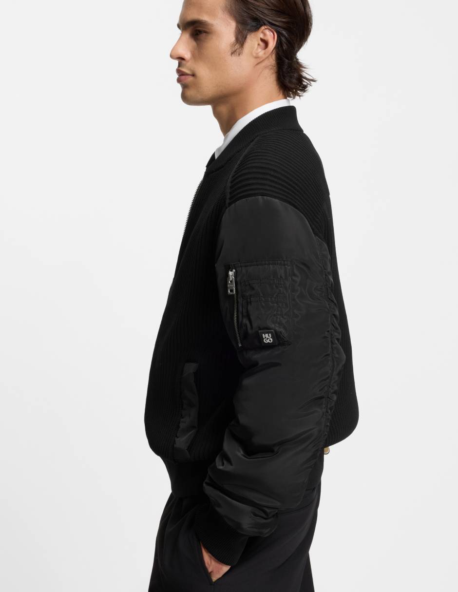 Chamarra bomber con bolsillos para hombre
