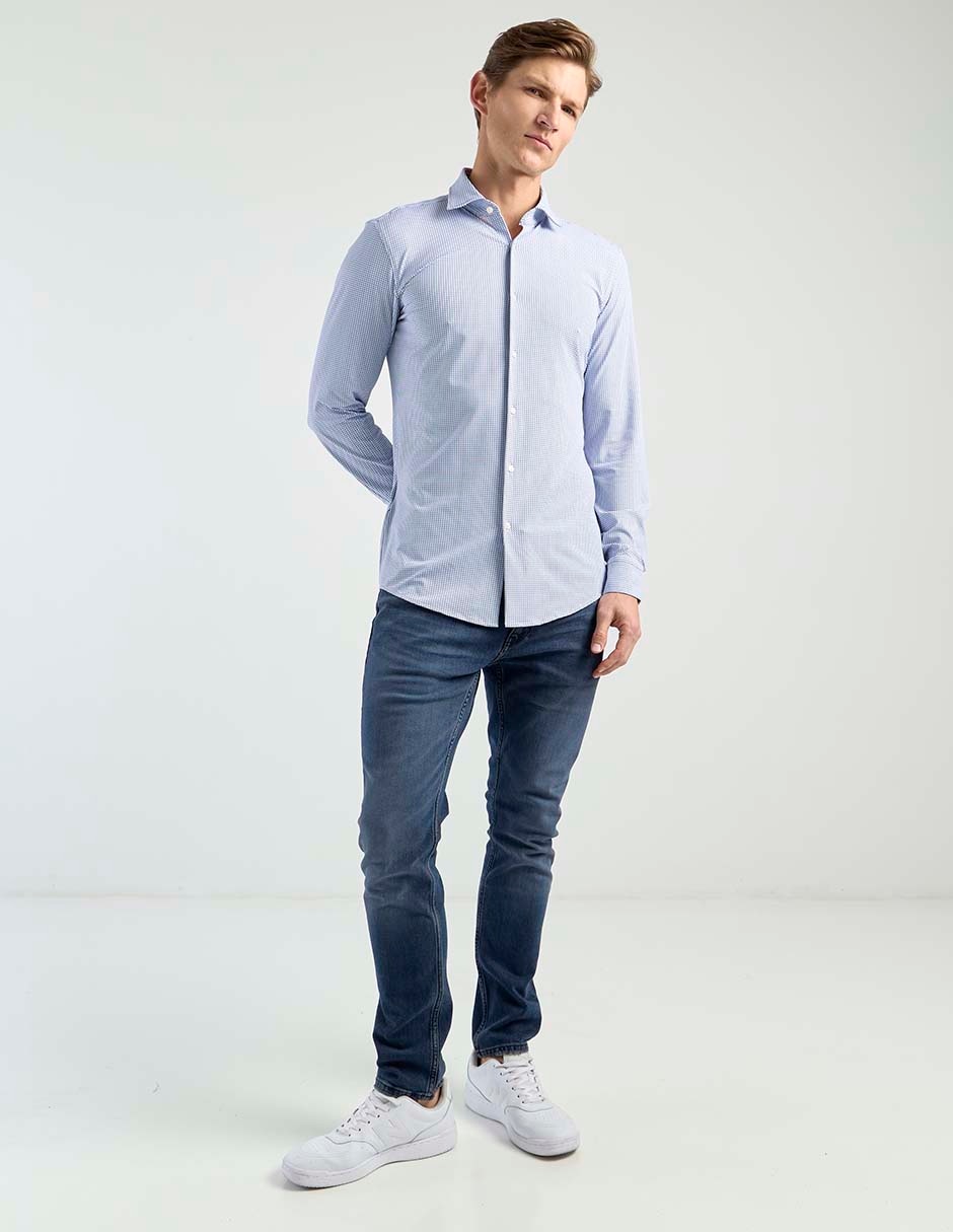 Camisa casual Hugo manga larga para hombre