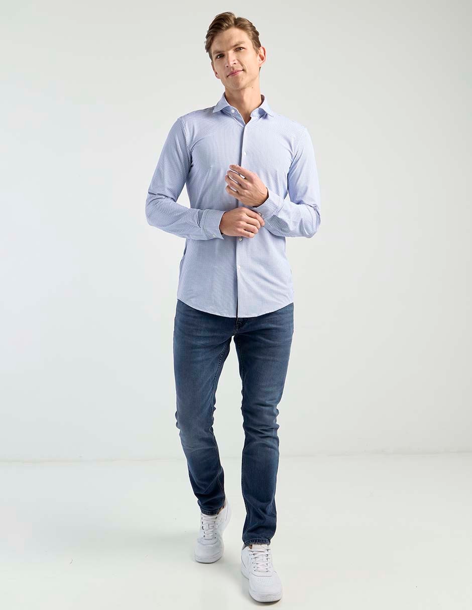 Camisa casual Hugo manga larga para hombre