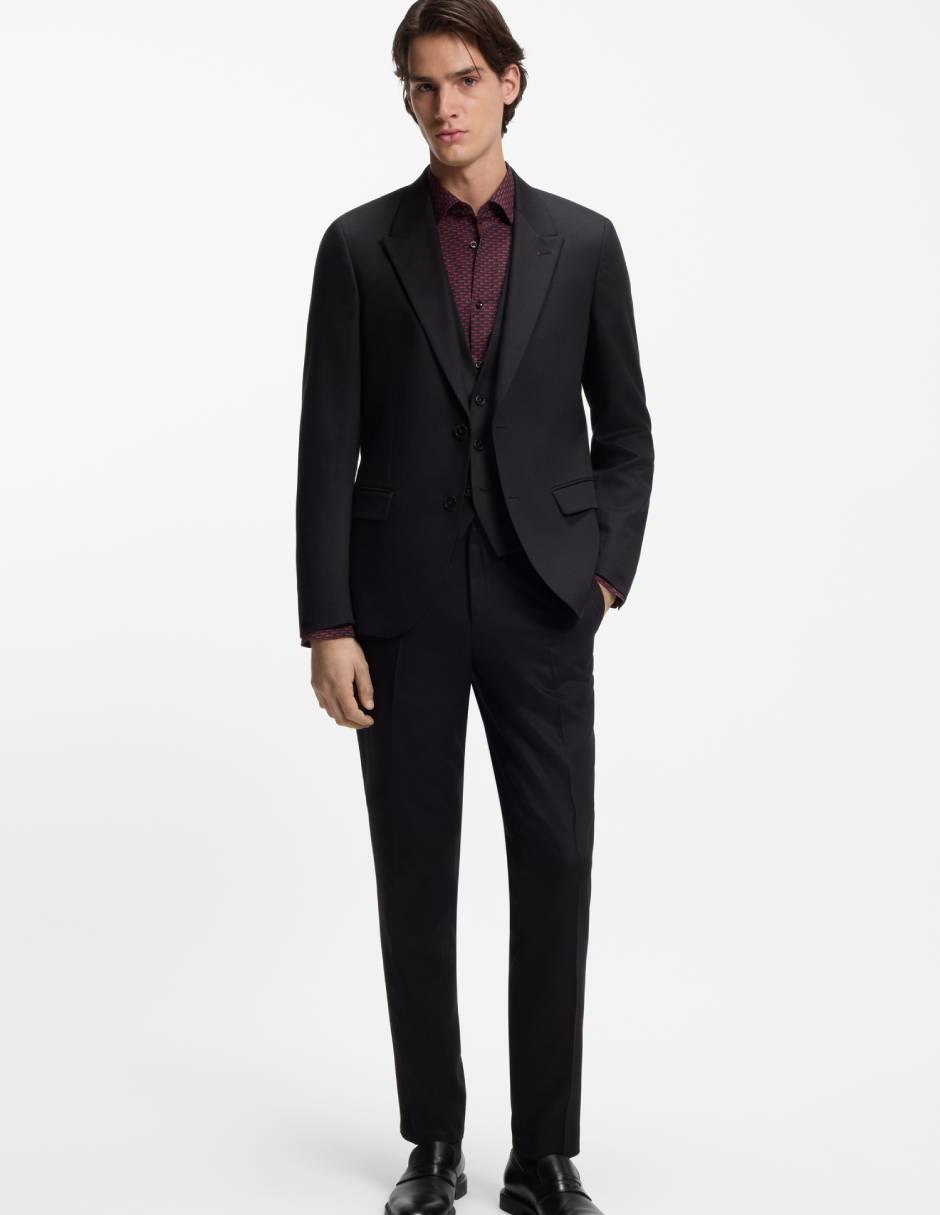 Camisa business casual Hugo de algodón manga larga para hombre