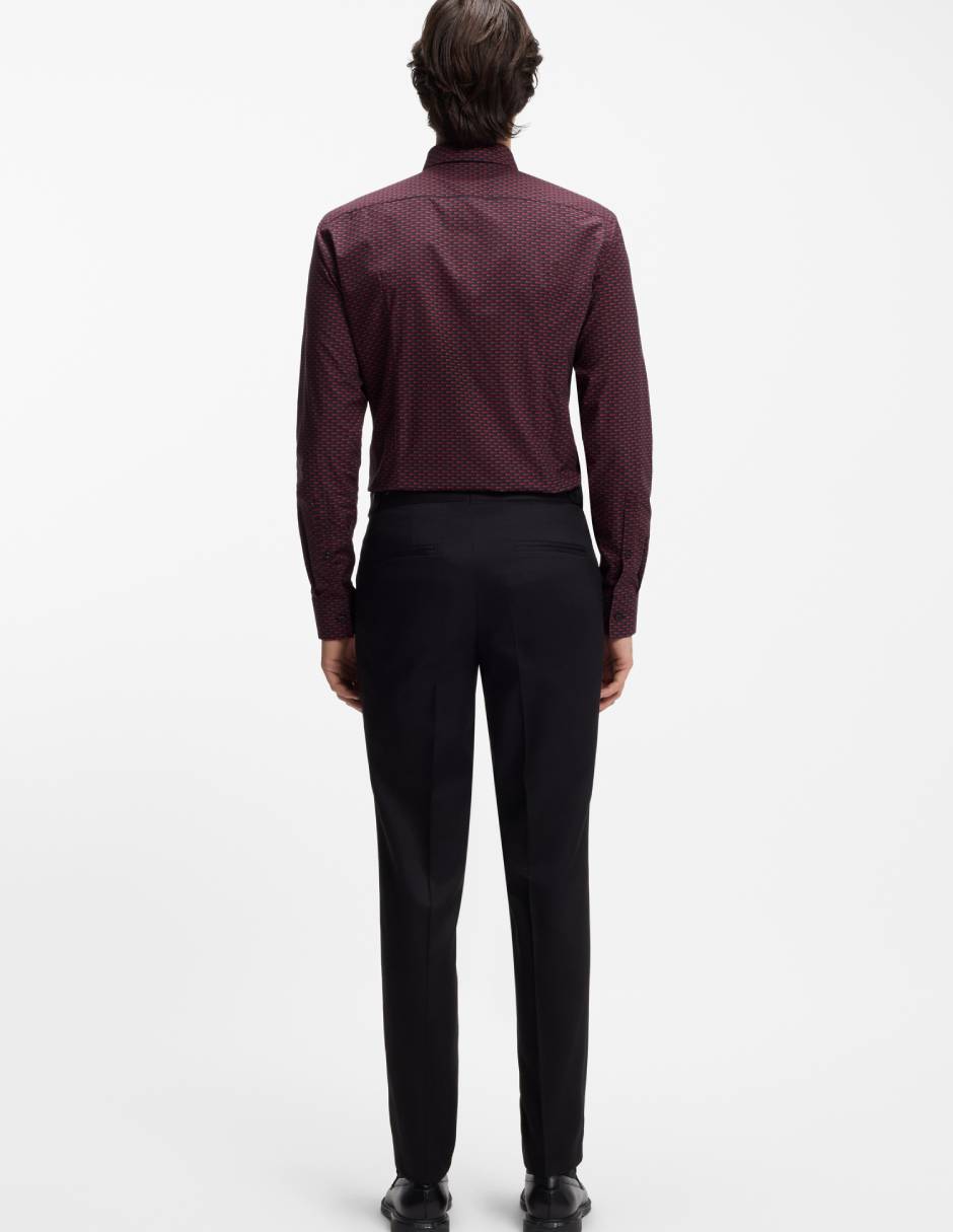 Camisa business casual Hugo de algodón manga larga para hombre