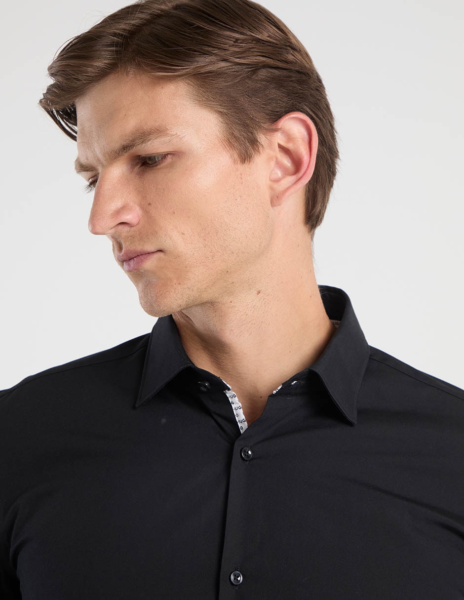 Camisa business casual de algodón manga larga para hombre 4