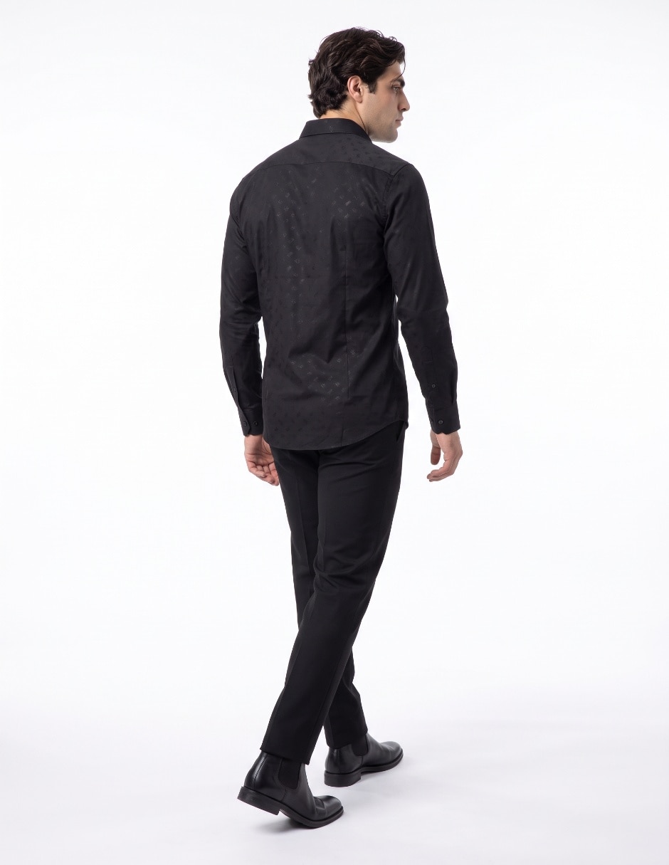 Camisa casual de algodón manga larga para hombre 2