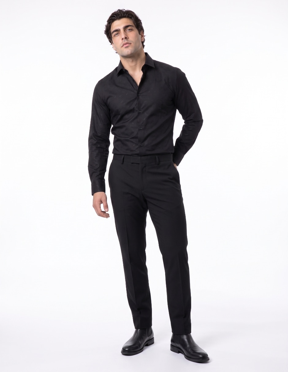 Camisa casual de algodón manga larga para hombre 3