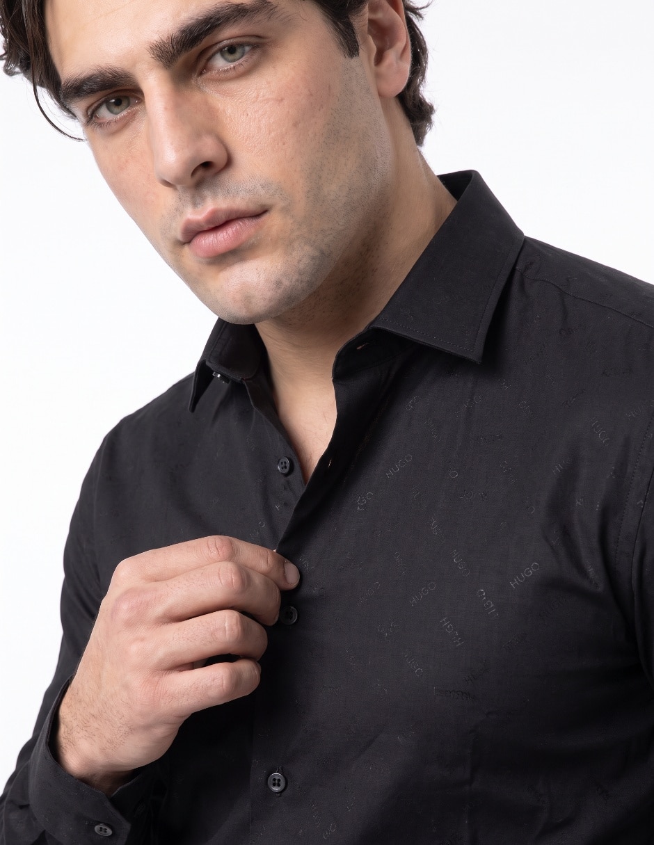 Camisa casual de algodón manga larga para hombre 4
