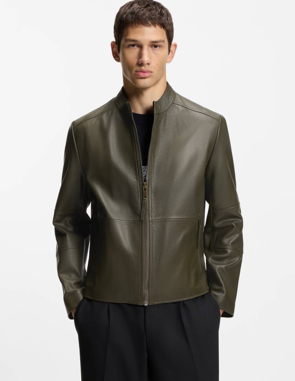 Chamarra cazadora de piel para hombre Chamarra cazadora de piel para hombre