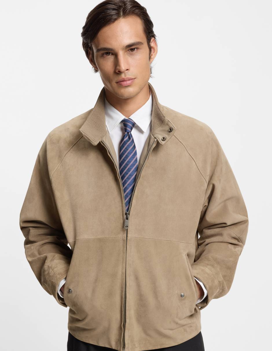 Chamarra casual de piel para hombre Chamarra casual de piel para hombre