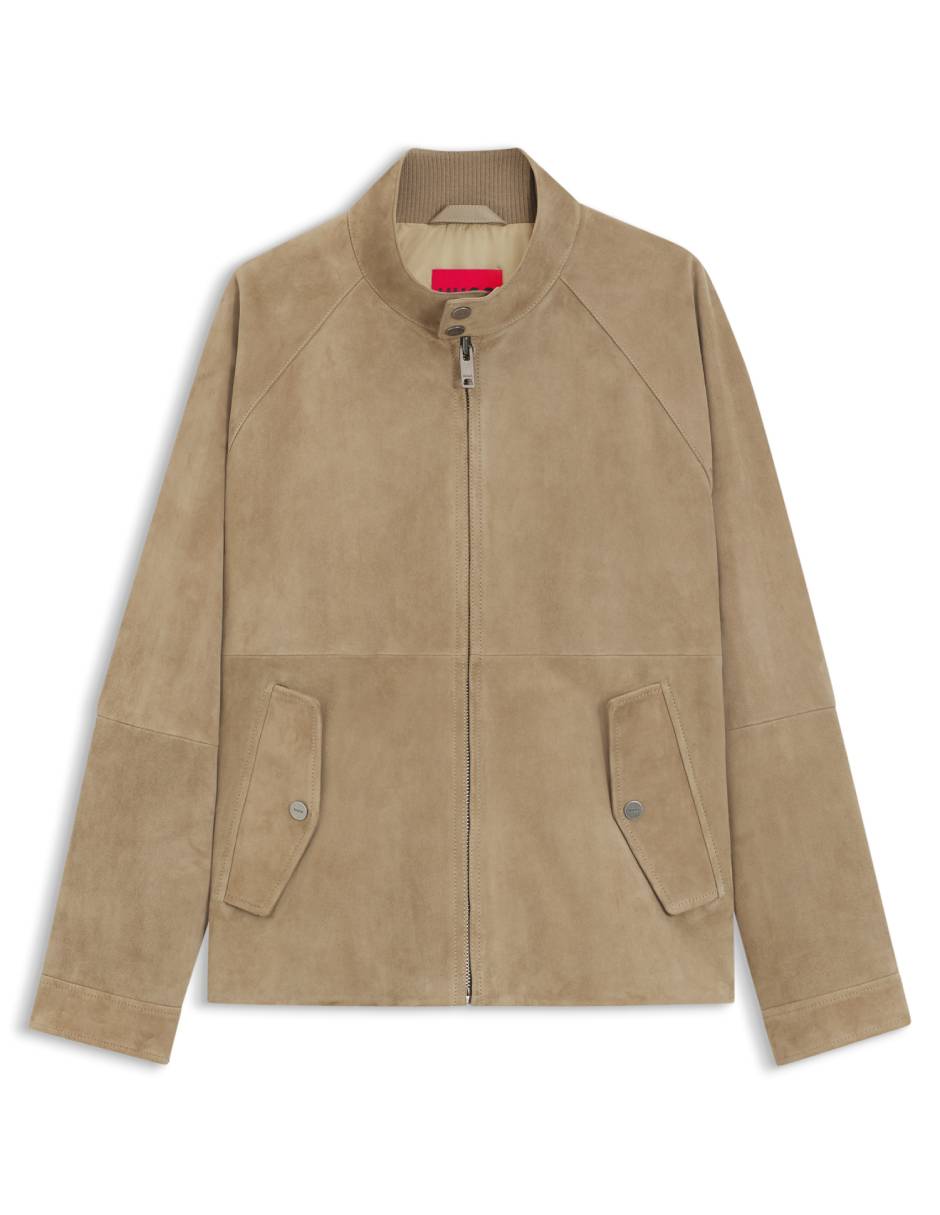 Chamarra casual de piel para hombre 2
