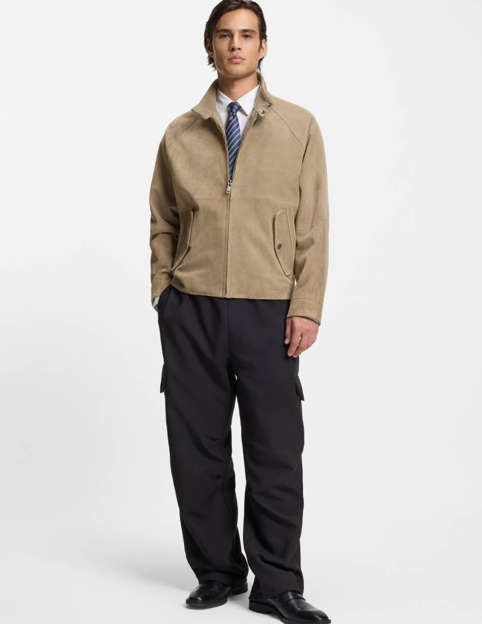 Chamarra casual Hugo de piel para hombre