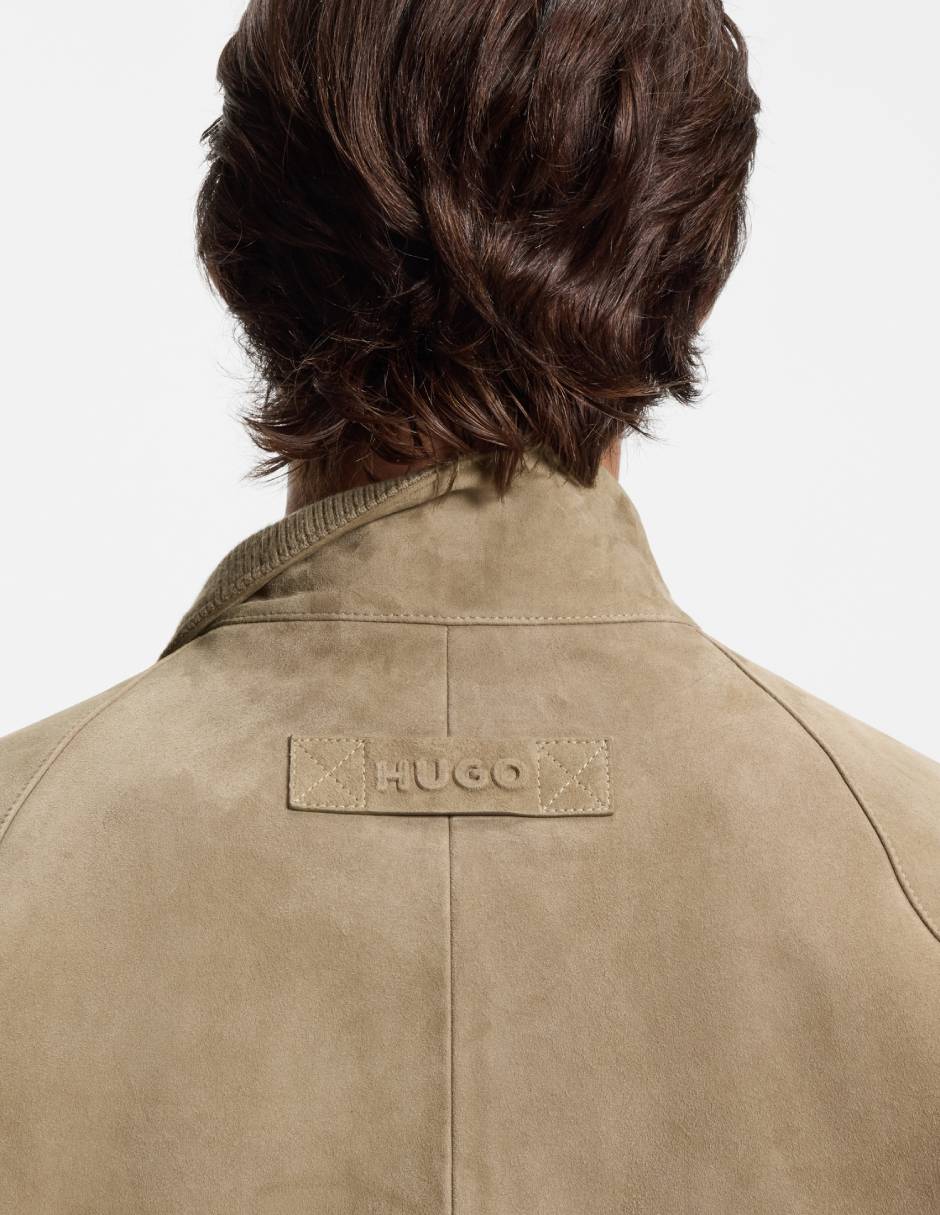 Chamarra casual de piel para hombre 5