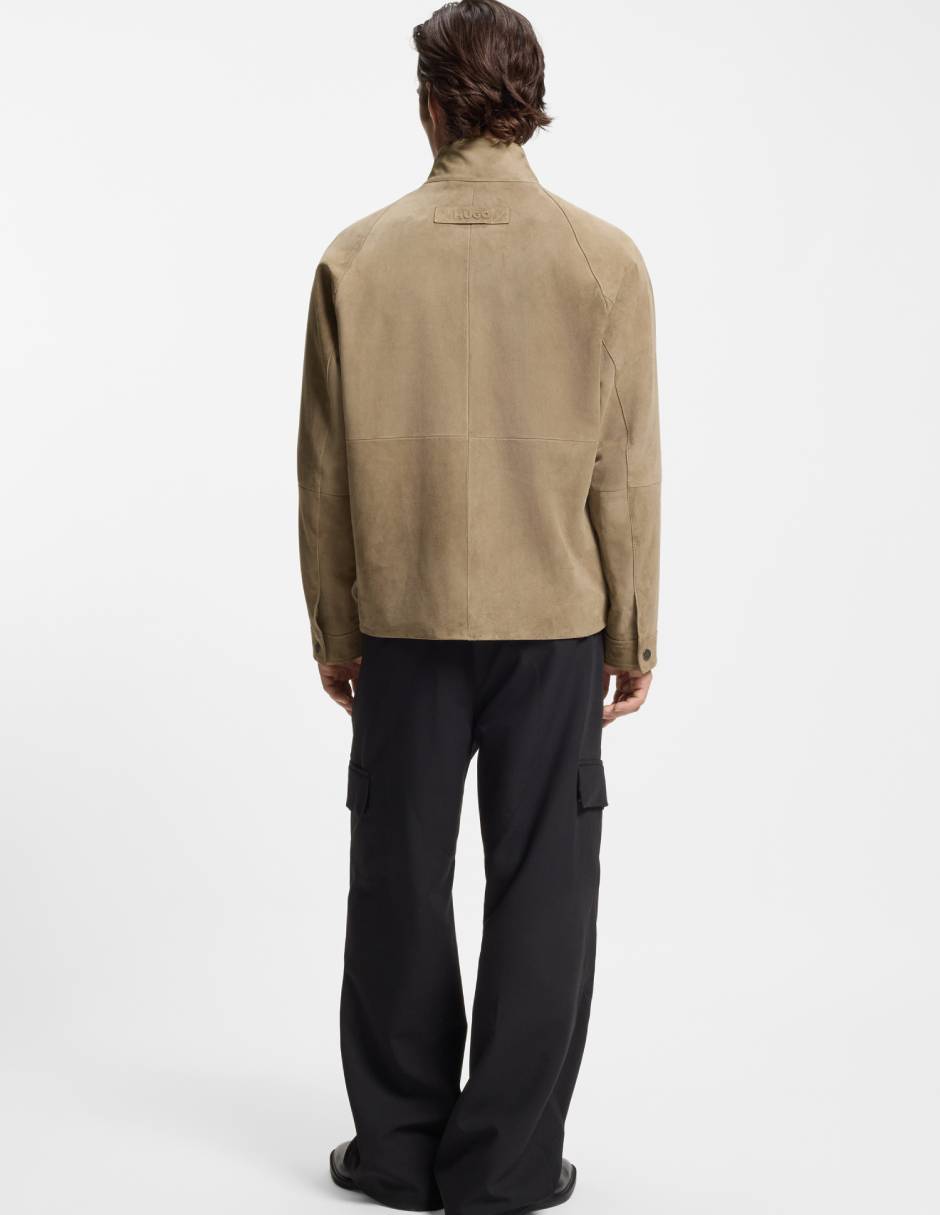 Chamarra casual de piel para hombre 6