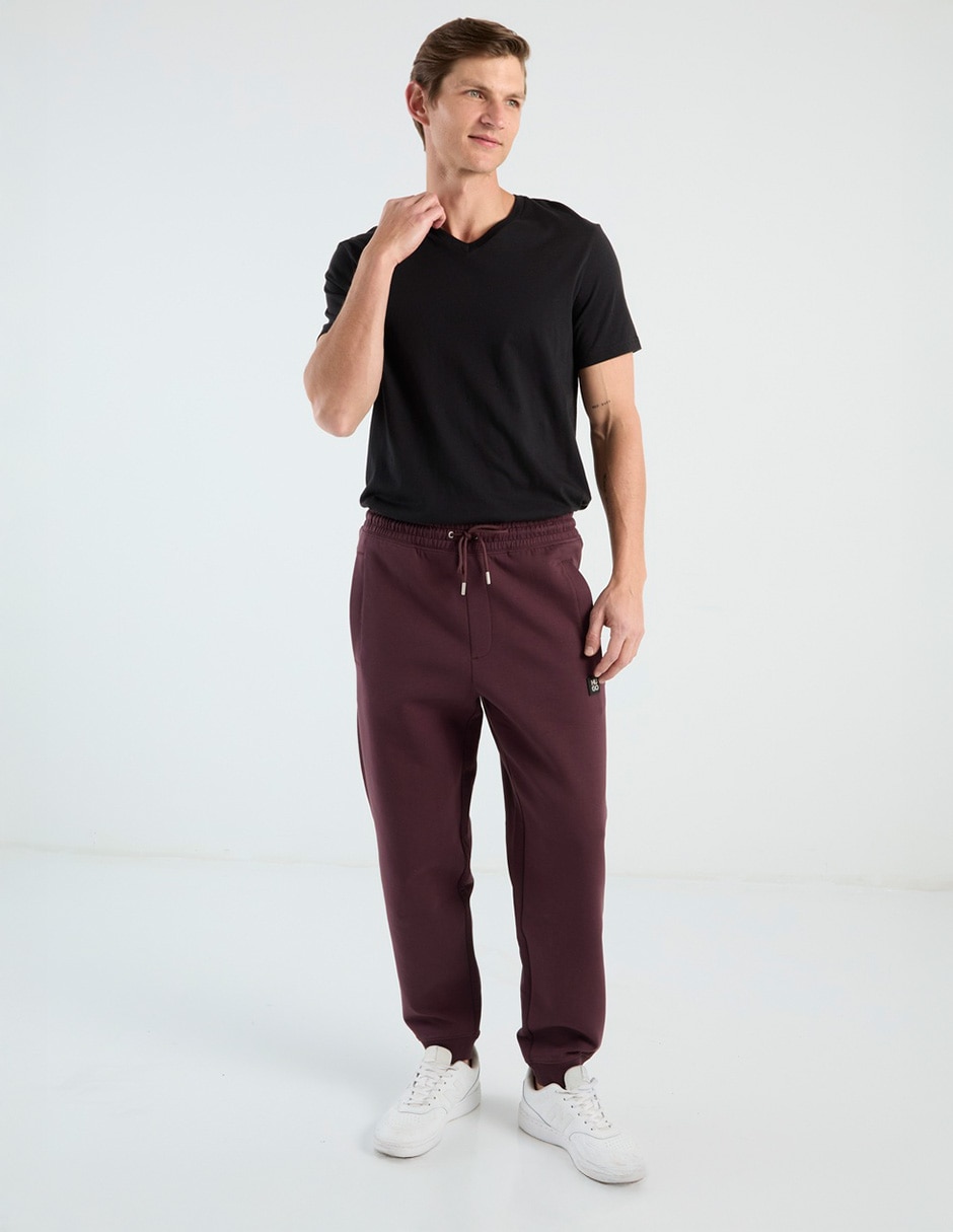Pants regular con jareta para hombre 2