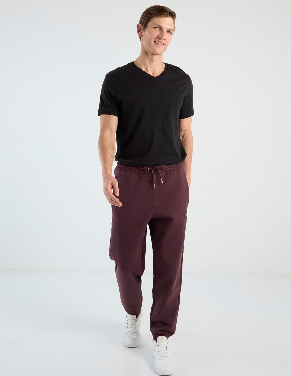 Pants regular con jareta para hombre 3