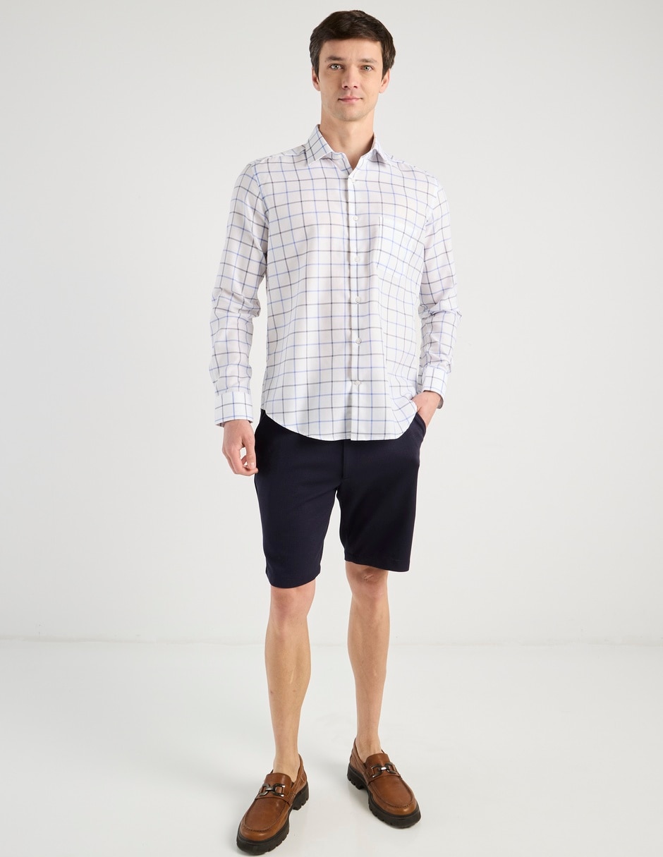 Camisa casual Scappino de algodón manga larga para hombre