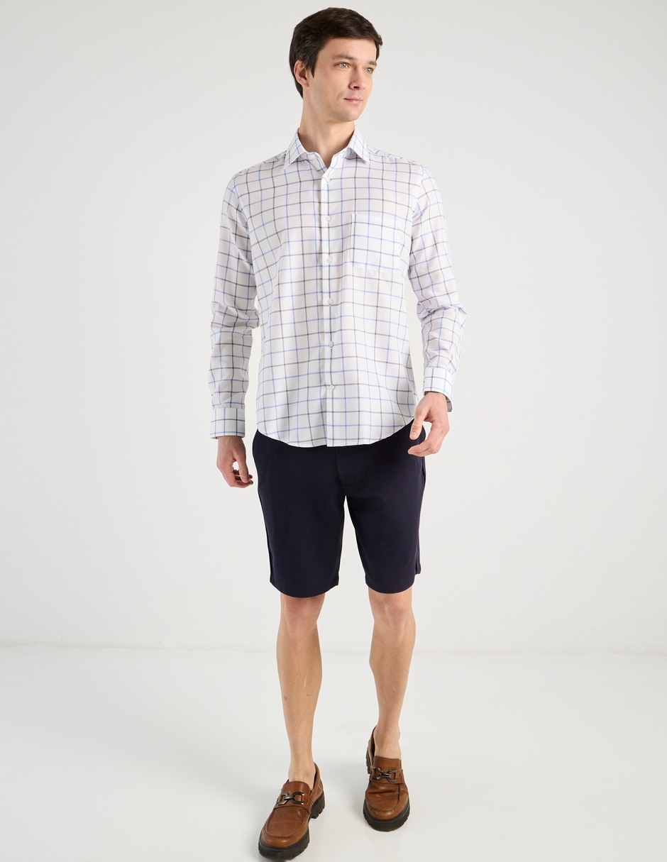 Camisa casual Scappino de algodón manga larga para hombre