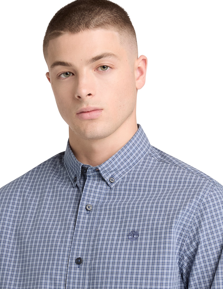 Camisa casual de algodón manga larga para hombre 4