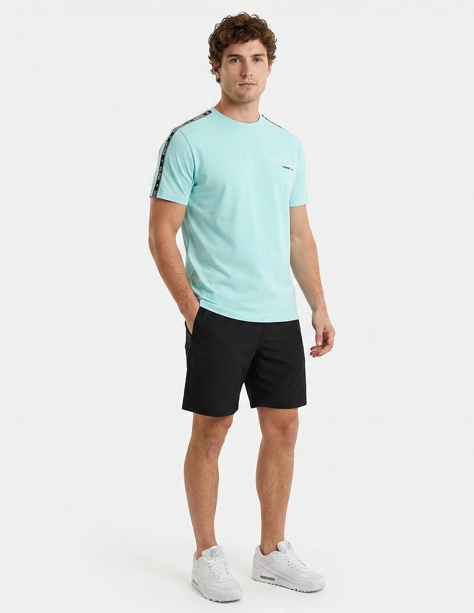 Playera nautica cuello redondo para hombre