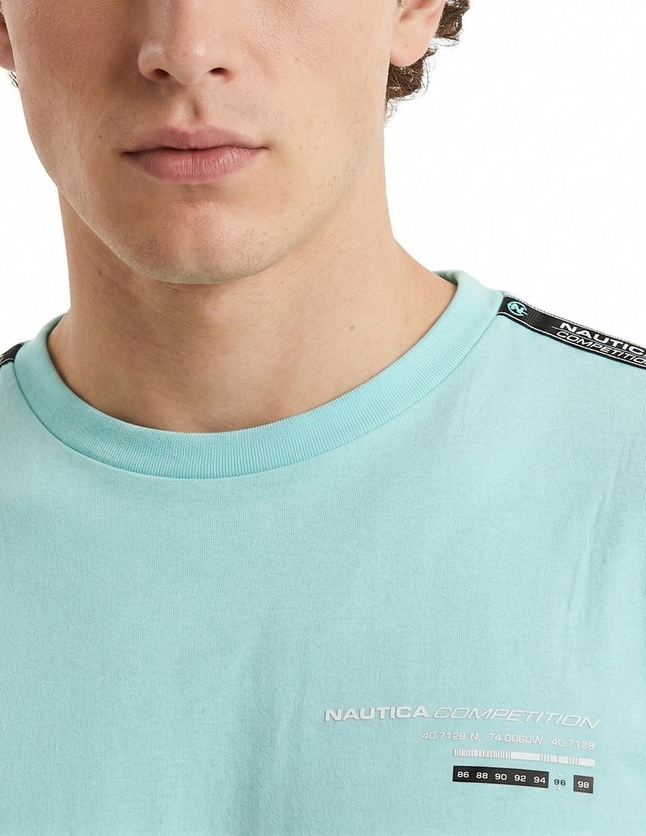 Playera nautica cuello redondo para hombre 2