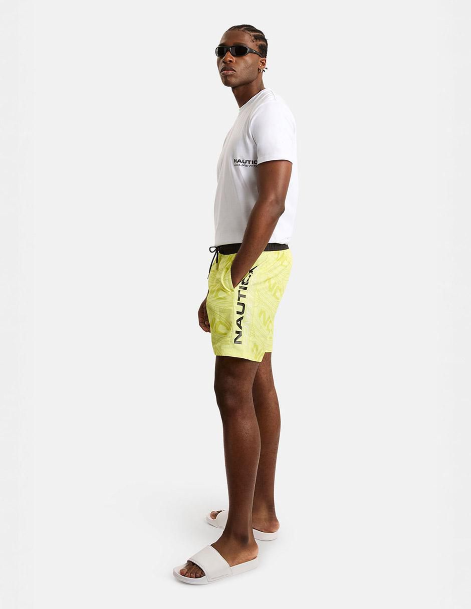 Traje de baño nautica calzón de malla integrado para hombre 3