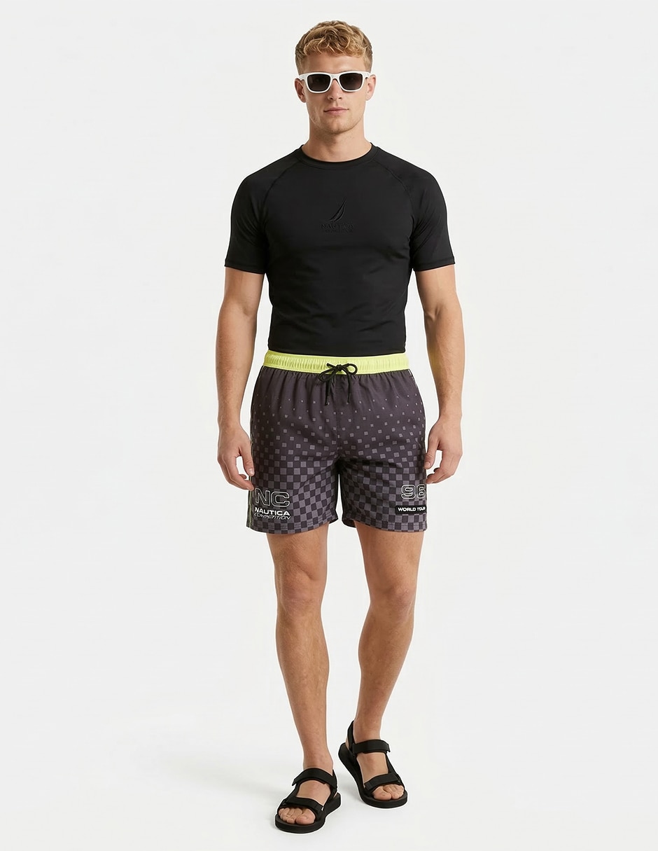 Traje de baño nautica calzón de malla integrado para hombre 4