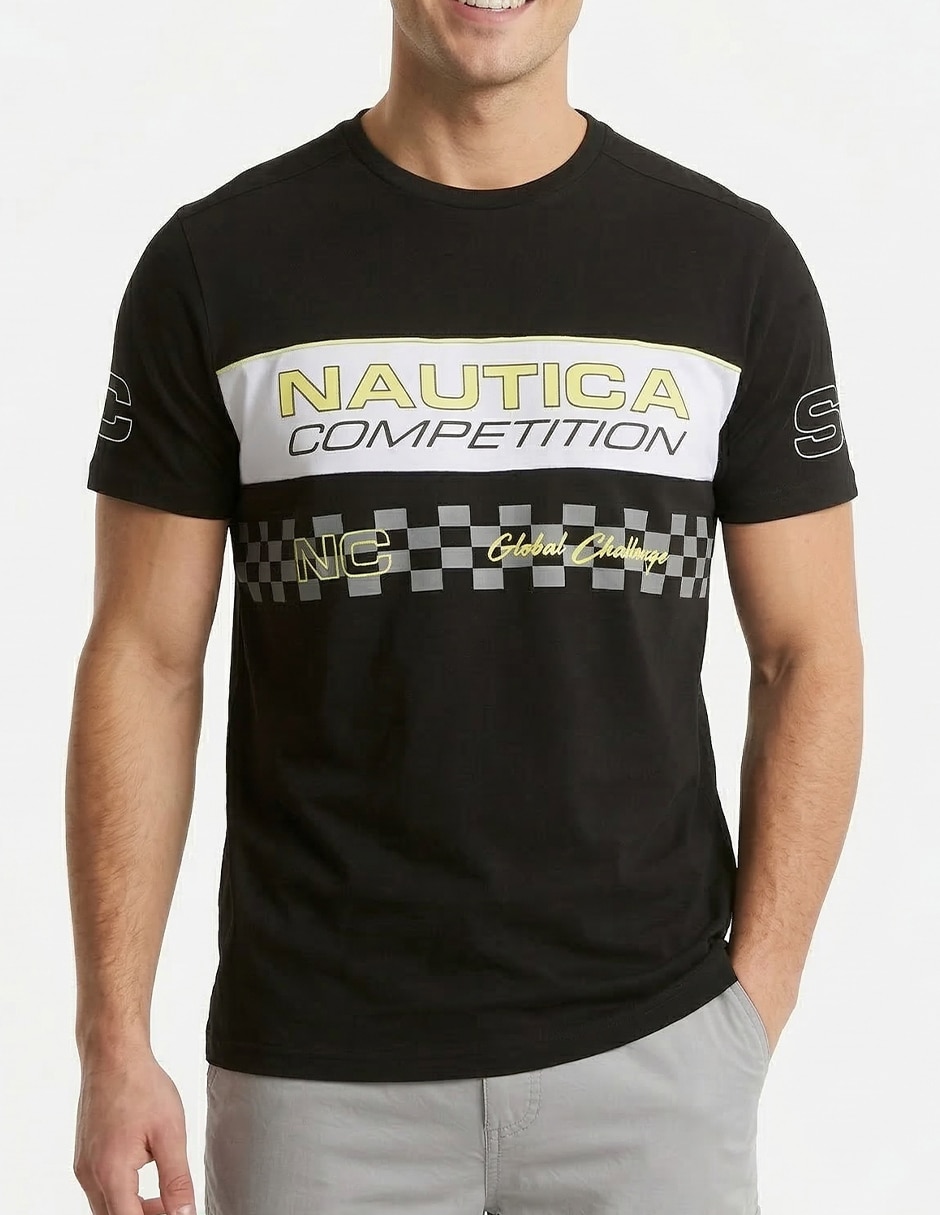 Playera nautica cuello redondo para hombre 5